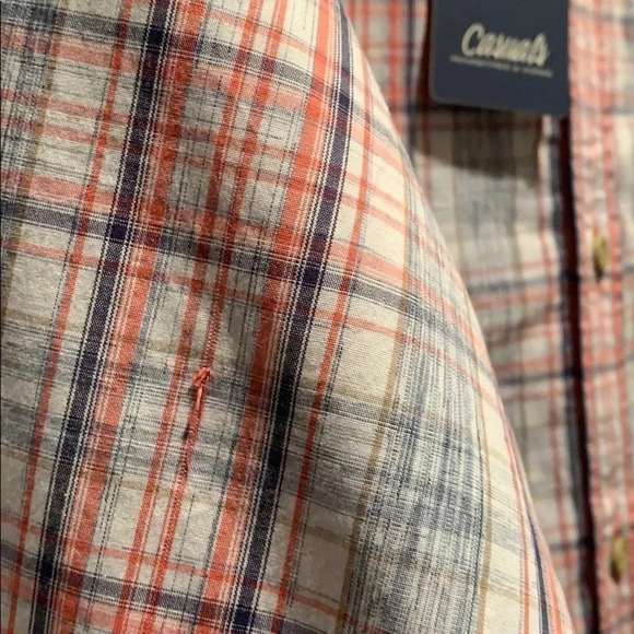 Roundtree & Yorke Shirt Plaid Casual Button Down X Large NWT - Picture 5 of 10